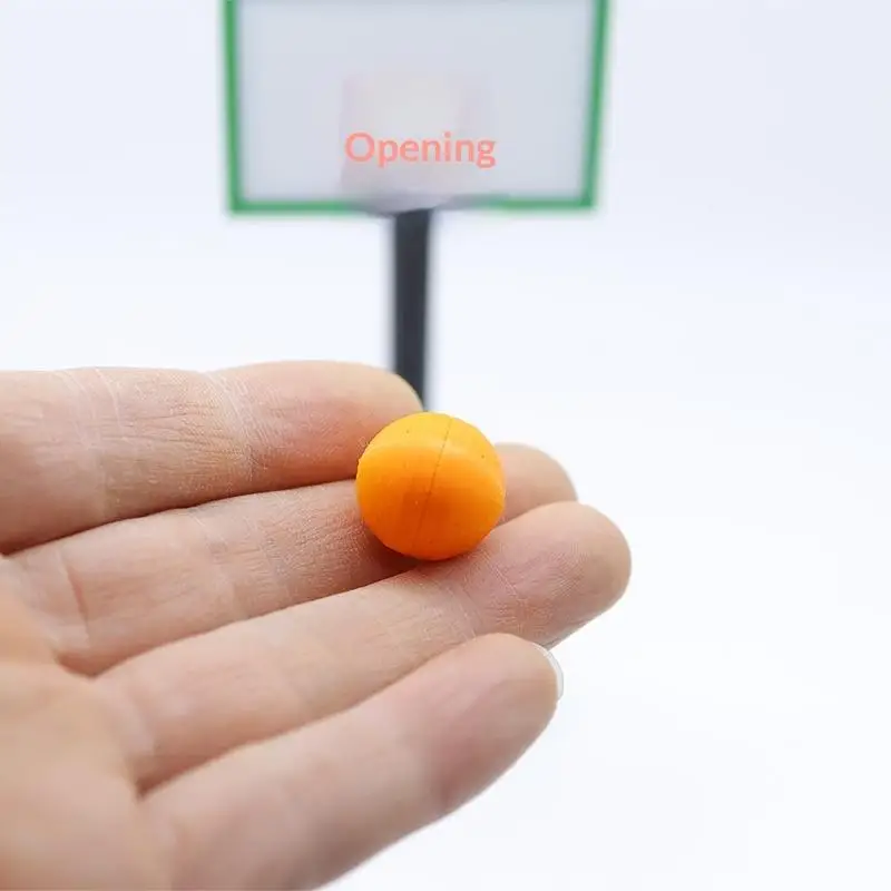 1 Set 1: 12 Dollhouse Basketball Stand Simulation Mini Sports Equipment Model Toy Doll House Scene Accessories