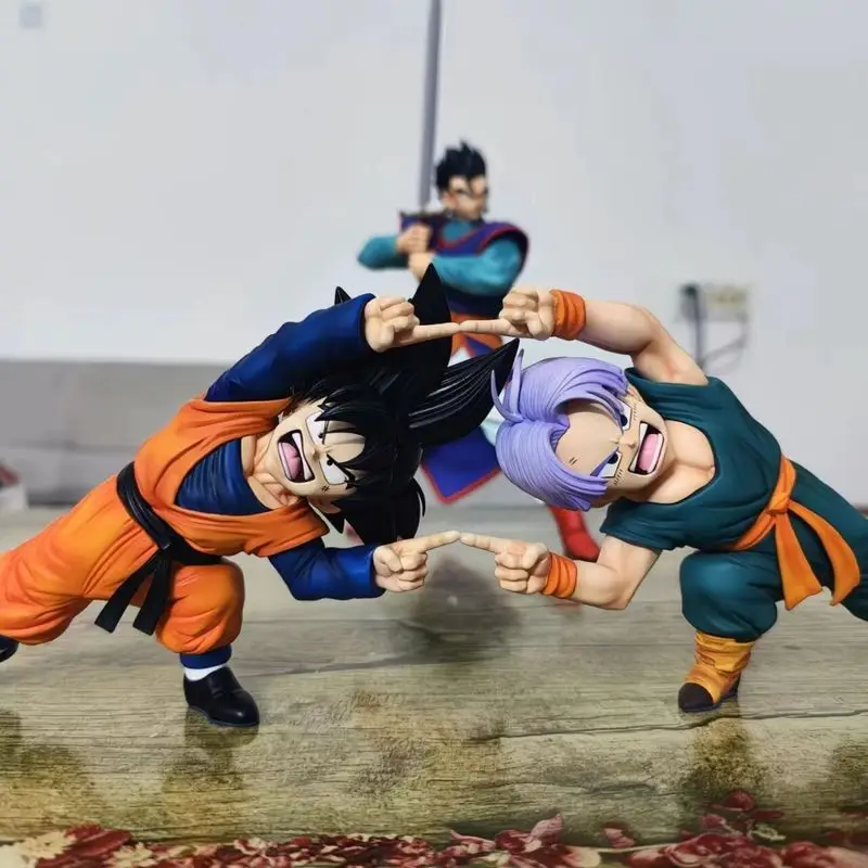 

In Stock 10cm Dragon Ball Z Anime Figures Son Goten&Trunks Figure Gotenks Complexe PVC Statue Model Desktop Ornament Boys Gifts