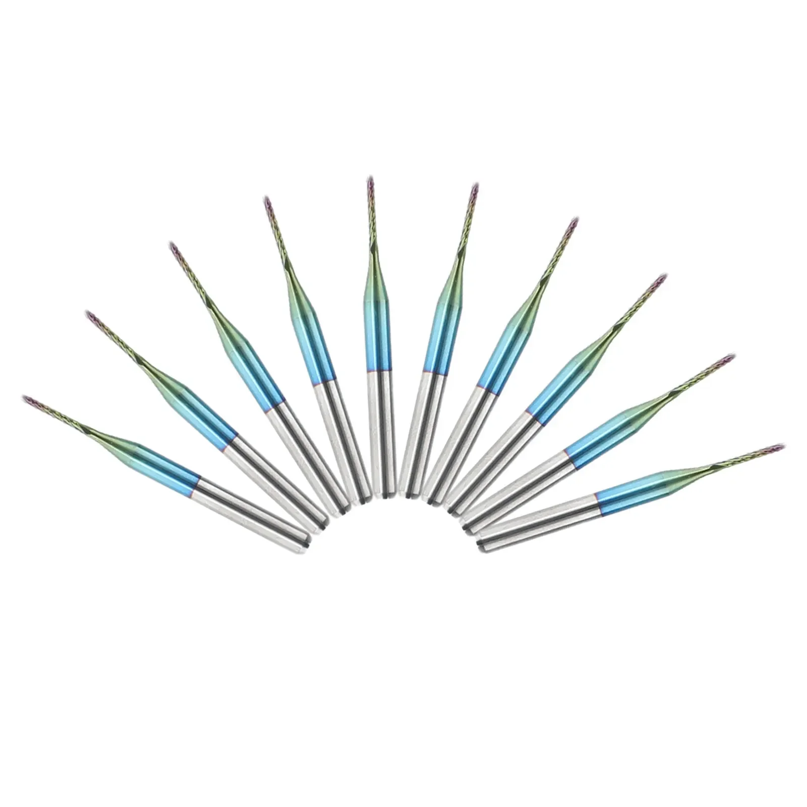 

Milling Cutter Cutting Bit For CNC PCB For Plastic Industrial Mill Engraving Bit Useful 10pcs 1mm Blue Carbide