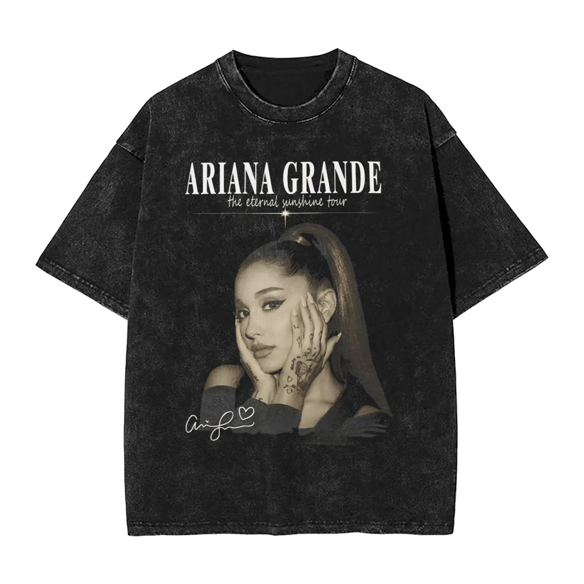 2026 Arianas Grandes The Eternal Sunshine Tour 2026 Washed Shirts Outfit Oversize T-Shirt  Men Women Tees