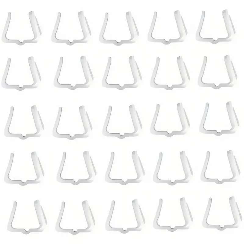 Pack of 8 White Outdoor Light Clips, Easy to Install, Hold Christmas Lights on Eaves, Fences and Gutters