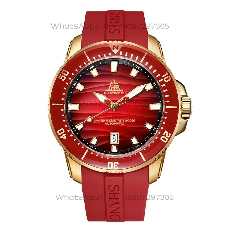 Time Island  Shanghai Watch Male 300m Diving Watch Luminous Waterproof Automatic Mechanical Watch