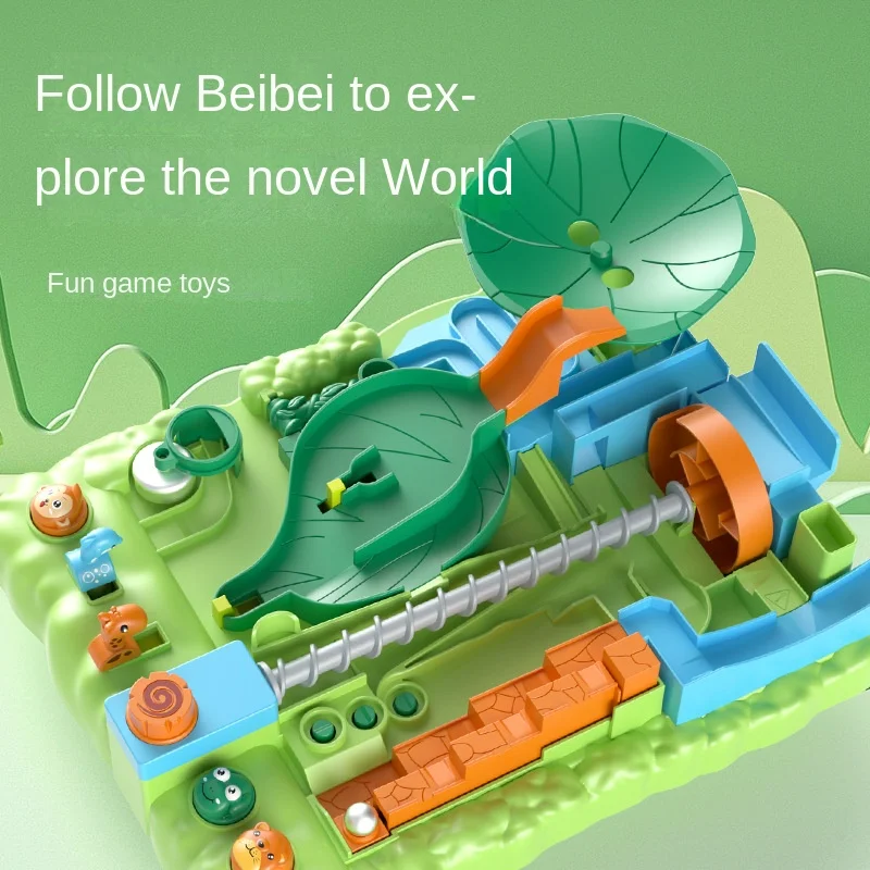 Jouets d\'entraînement à la pensée pour enfants, Jungle Beibei, jeu d\'aventure d\'entrée, piste de balle, jeu de bureau