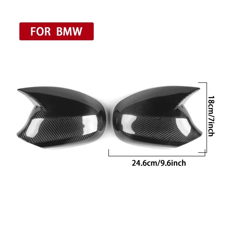 ألياف الكربون لصق نمط مرآة الرؤية الخلفية الإسكان شل غطاء لسيارات BMW 3 سلسلة E90 2009-2012