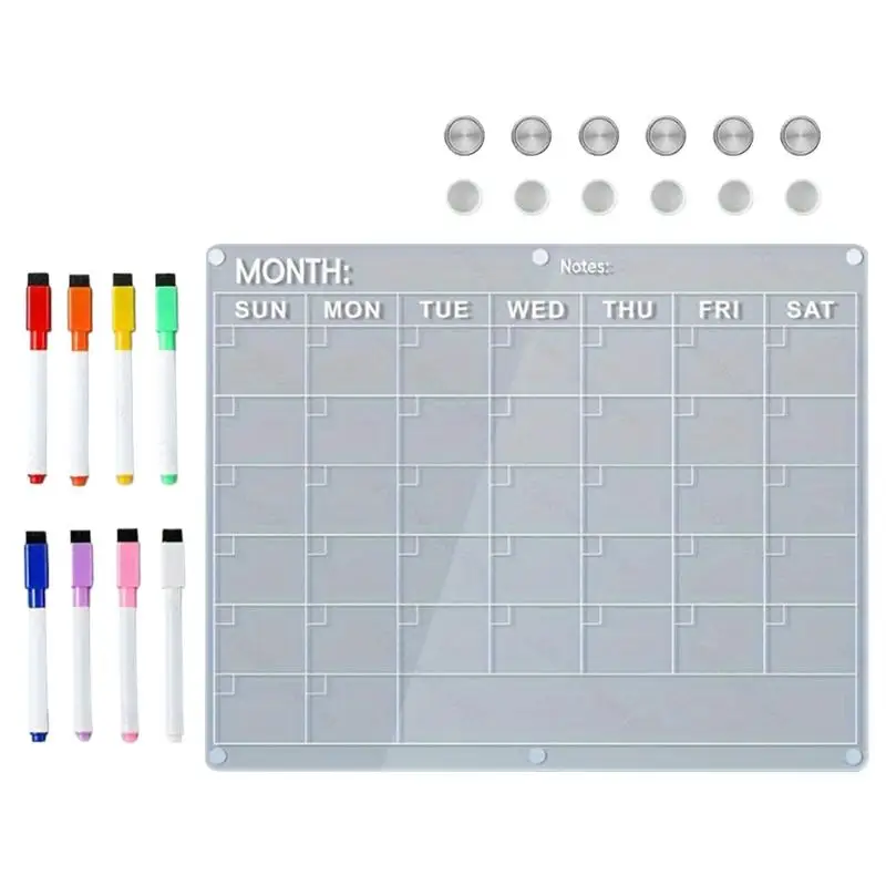 

Magnetic Calendar For Refrigerator Magnetic Wall Calendar Fridge Calendar 8 Dry Erase Markers Planning Board For Family Friends