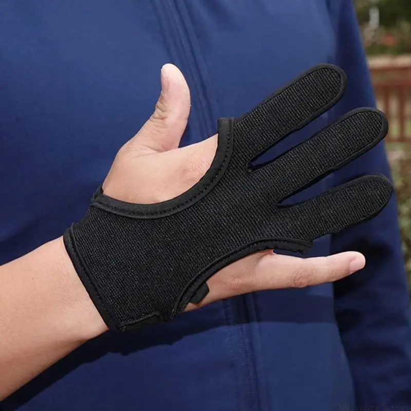 31BE Professional Grade Toxophily Finger Protector Gloves For Recurve Feature Reinforced Leather And Ventilated Fabric