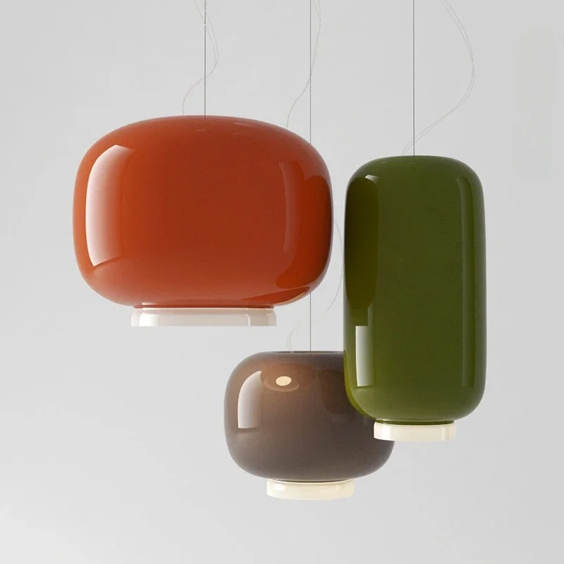 

Modern Italian Original Color Glass LED Chandelier Designer Restaurant Bedroom Hotel Pendant Lamps Bar Decor Lighting Lustre