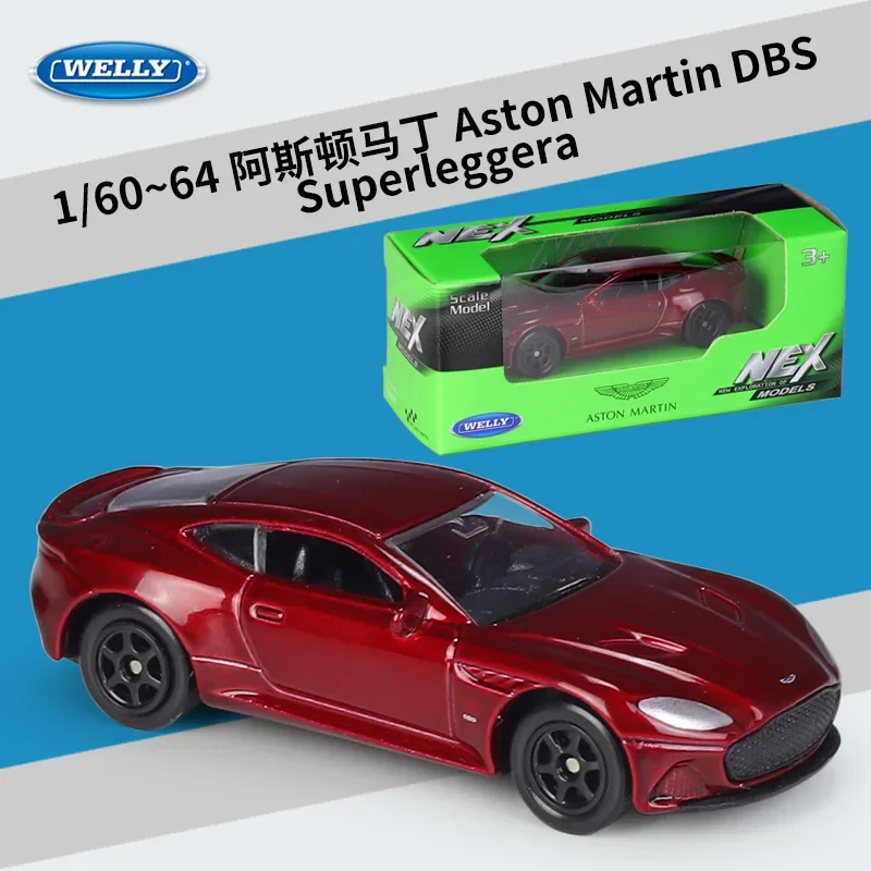 WELLY 1:60 Aston Martin DBS Superleggera Sports car Simulation Diecast Car Metal Alloy Model Car kids toys collection gifts B772