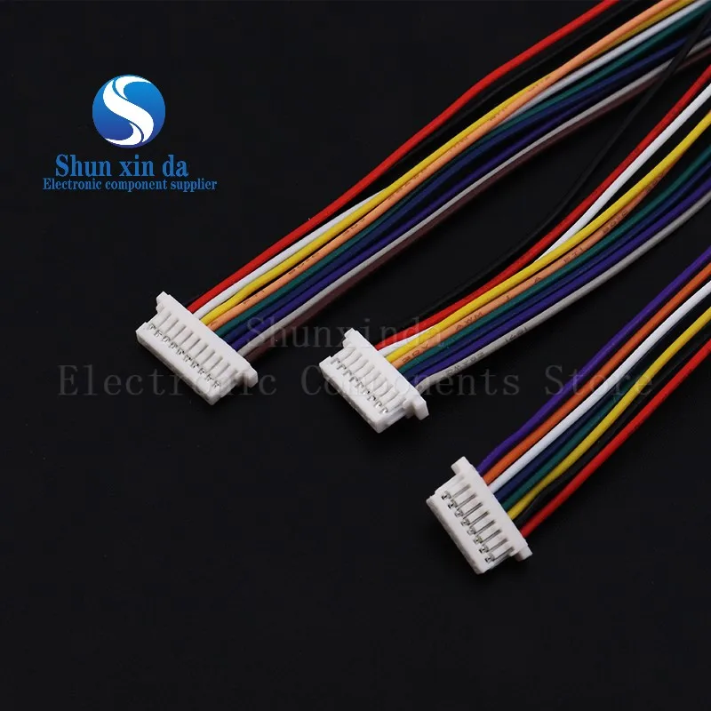 10PCS JST SH 1.0 MM Single Female Plug Connector With Wire Cables 100mm 2P 3P 4P 5P 6P 7P 8PIN SH1.0MM 26AWG 10CM