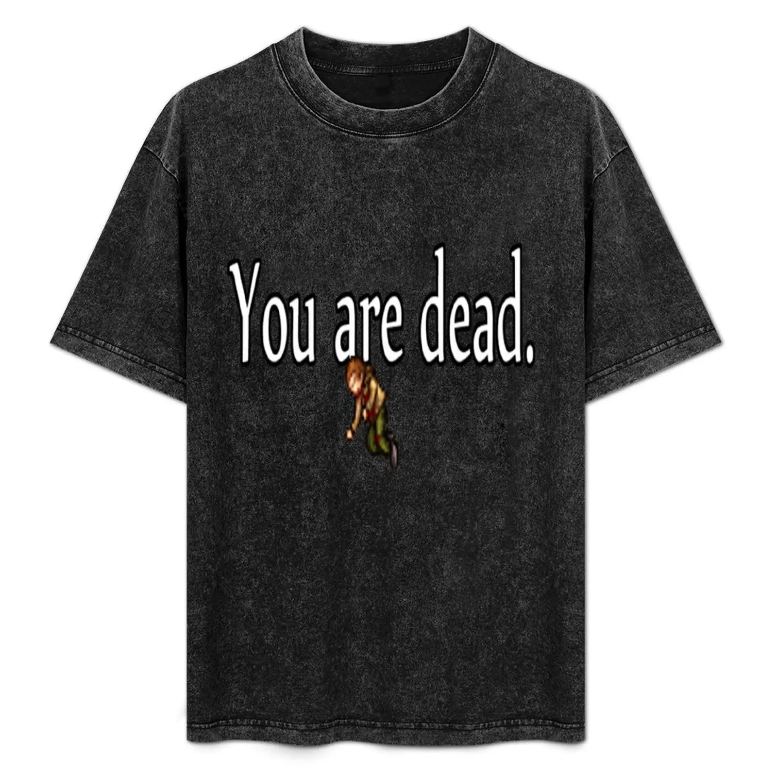 

Футболка Tibia MMORPG You are dead, свободного кроя, большого размера
