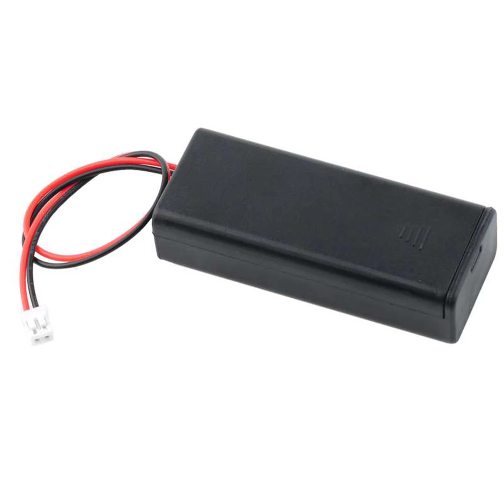 Caja de batería AAA de 2 ranuras, 10 piezas, soporte de batería AAA para Conector Micro:bit JST PH2.0 con cubierta de interruptor