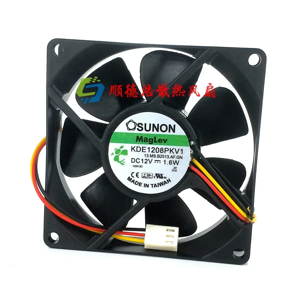 Kipas pendingin SUNON/ KDE1208PKV1 12V 1.6W 8CM 8020 3 sirkuit asli