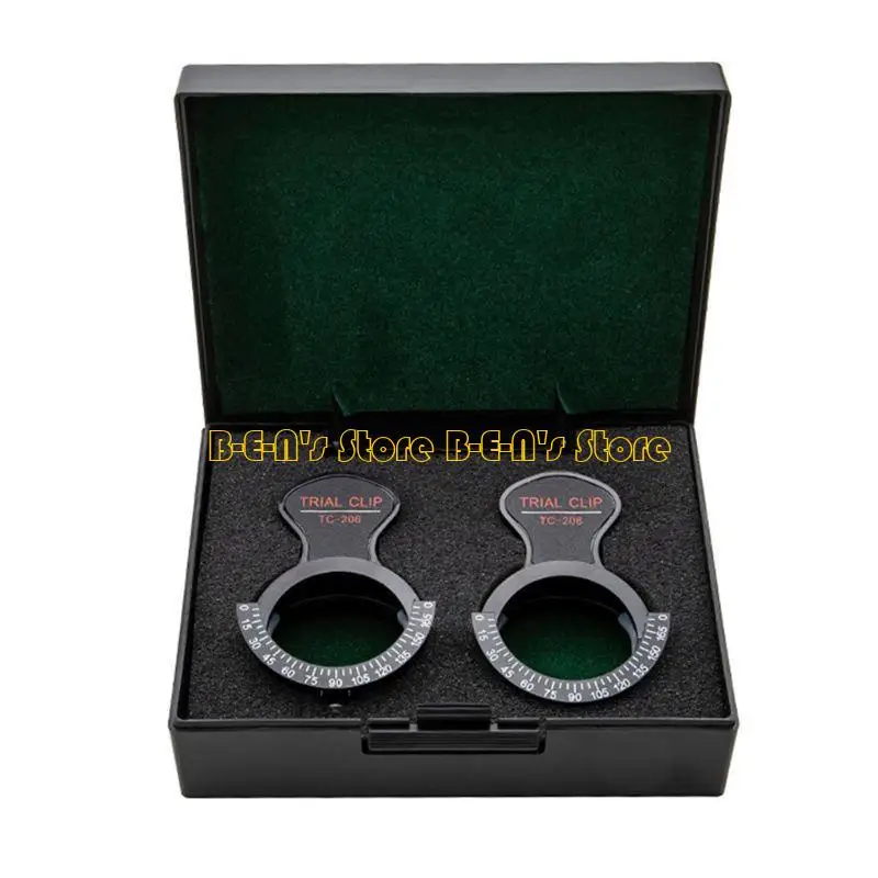 Y1AD Single Eye Trial Frame Adjustable 0°-165° Scale Three-layer Optical Test Frame Wear-resistant for Optical Shops 2 Pack