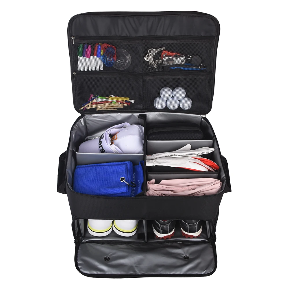 Golf Trunk Organizer Waterproof Car Golf Shoes Bag With Large Golf Storage Box For Shoes Balls Tees Clothes Gloves Accessories - view 3
