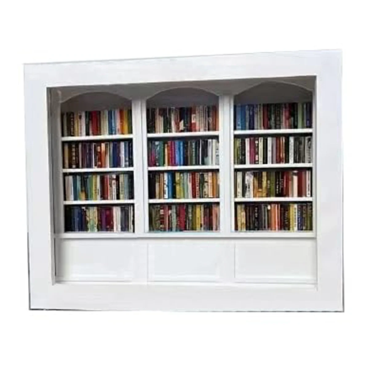 Miniature Bookshelf Ornaments, Mini Books, Gifts to Anxiety, Living Room Office Decoration White