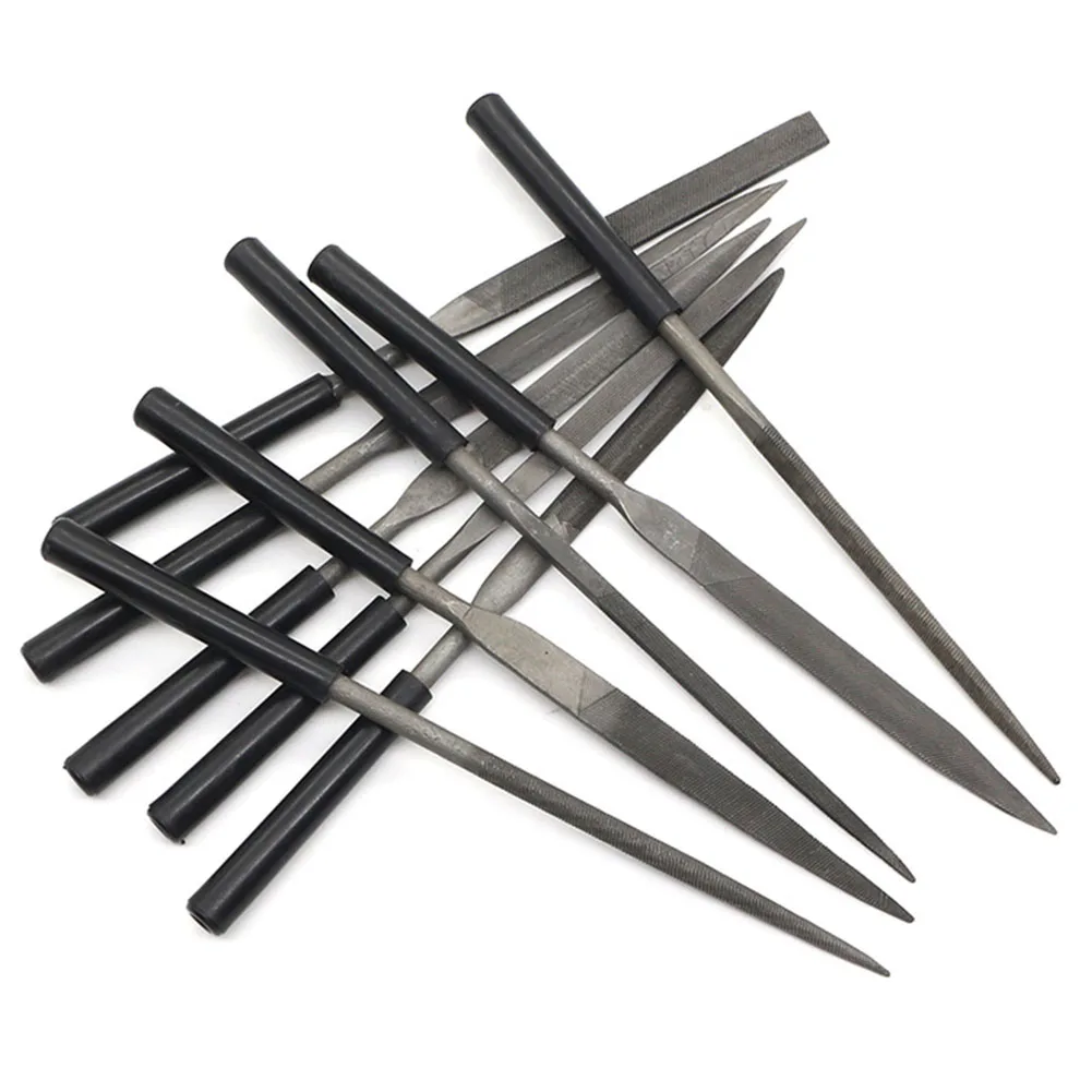 10 PCS Needle Files 3 X 140mm For Jewelers-Diamond Carving Metal Glass Stone Crafts Hand-Tools Power Tools Accessories