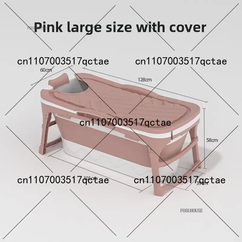 Foldable Portable Bathtub for Adults, Full Body Bath Tub Minimalist Design, Space-Saving Bathroom Supplies