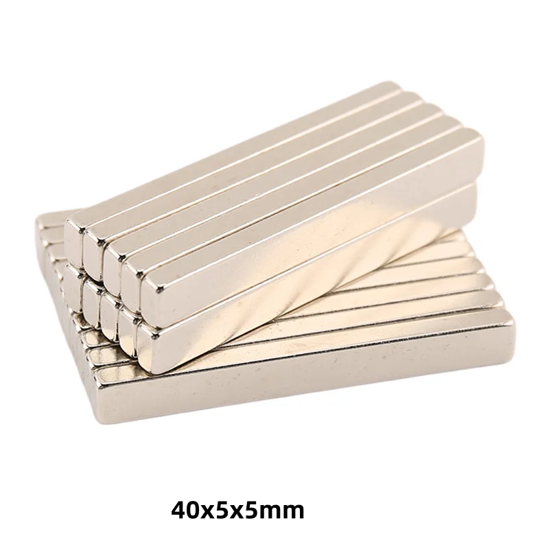 40x5x5mm Strong Quadrate Neodymium Magnet 40*5*5 Powerful Permanent Magnet 40mmx5mmx5mm Block Search Magnet N35