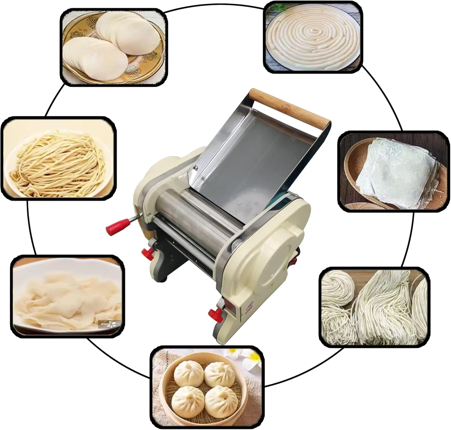 สแตนเลสสตีลพาสต้าไฟฟ้ากดMakerเครื่องก๋วยเตี๋ยวHome Commercial 110V