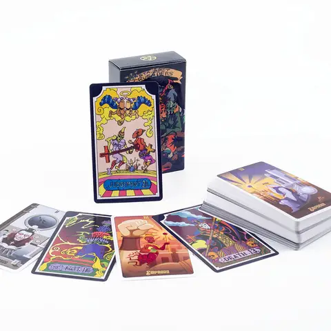 JoJo's Bizarre Adventure TAROT & The Nine Gods Cards Tarot Ocio Entretenimiento Juego de cartas Reunión familiar Baraja de adivinación