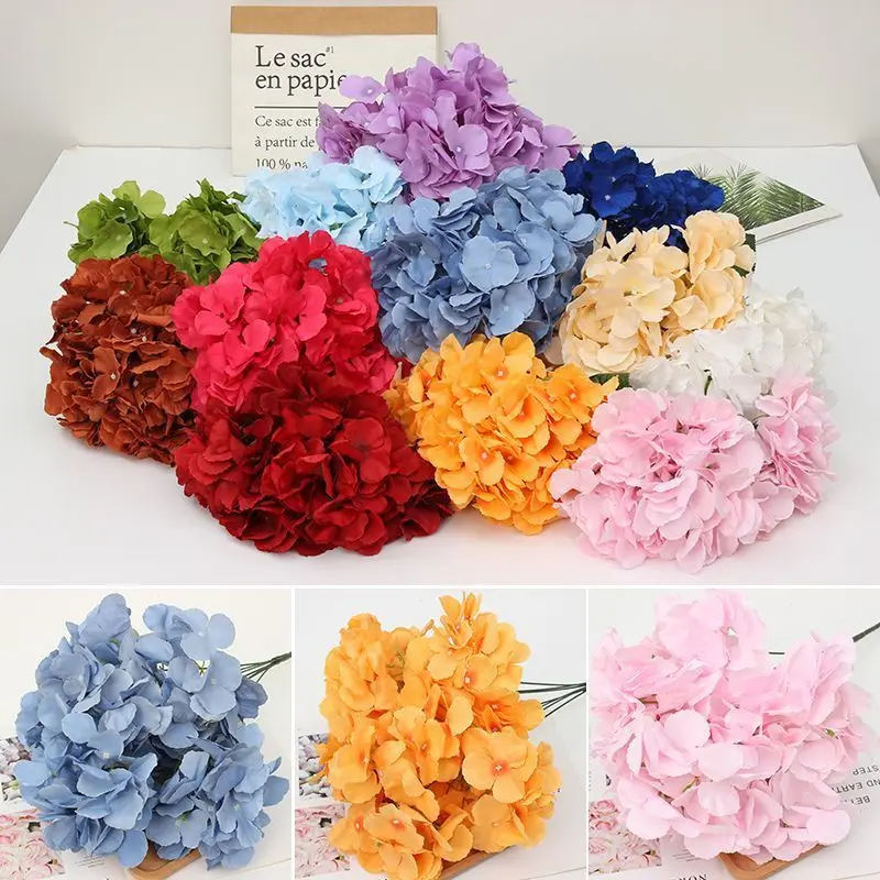 

Artificial Flowers Silk Embroidered Ball Bouquets Realistic And Colorful Wedding Home Decoration Accessories Party Decoration