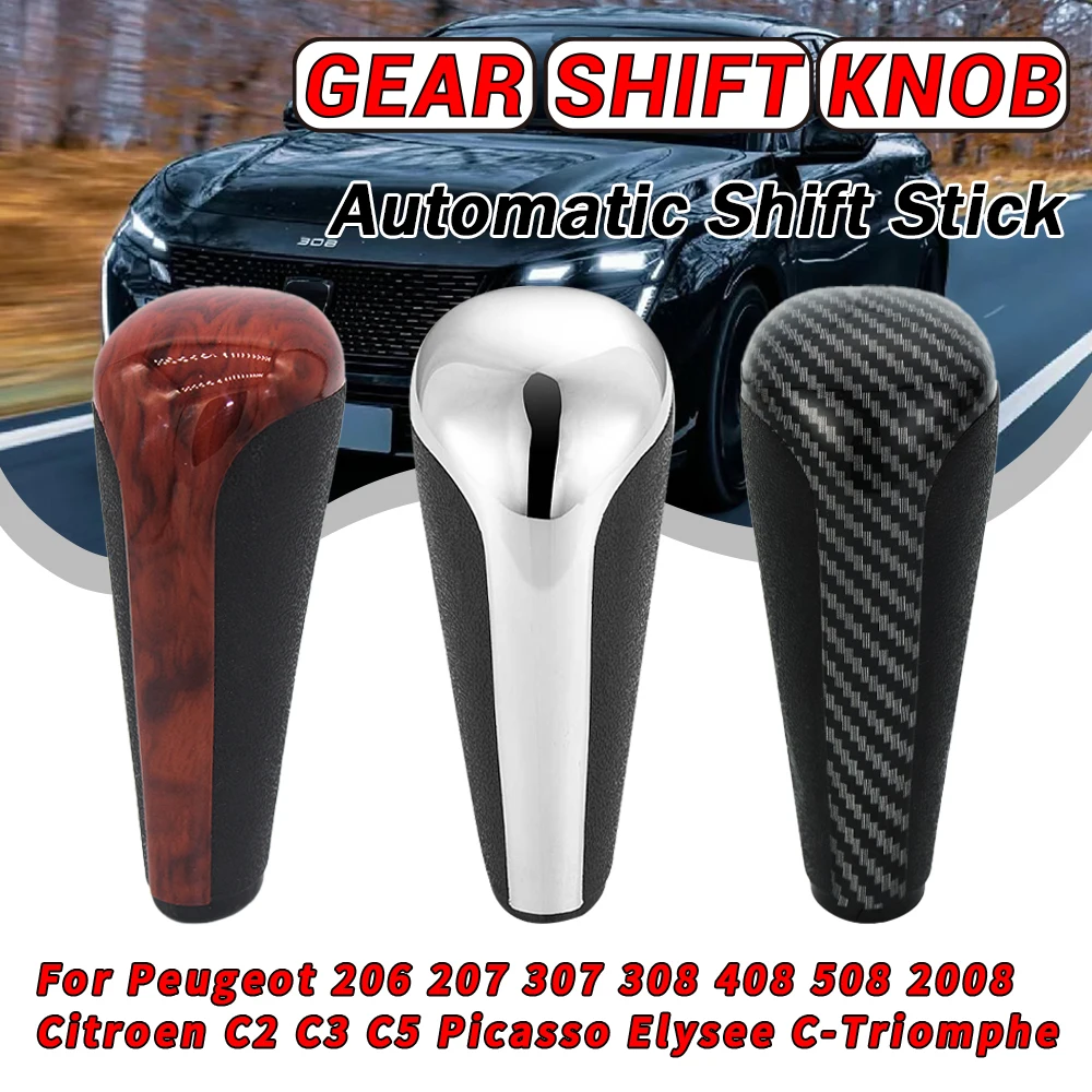 Nuevo perilla de palanca de cambios automática para Peugeot 206 207 307 308 408 508 2008 301 Citroen C2 C3 C4L C5 Picasso Elysee c-triomphe