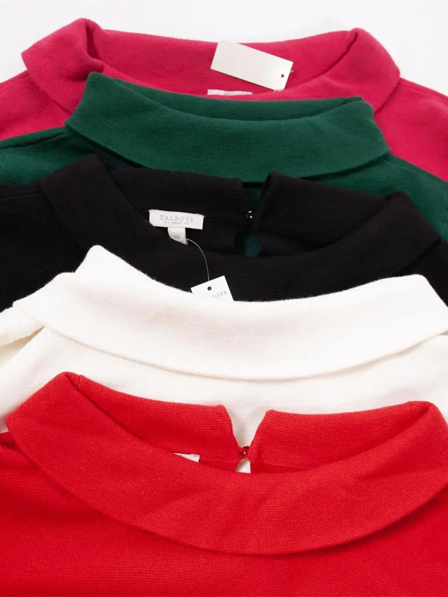 

Выгодный по цене вязаный свитер без катышков, больших размеров, из хлопка, с круглым вырезом, базовый, однотонный, женский