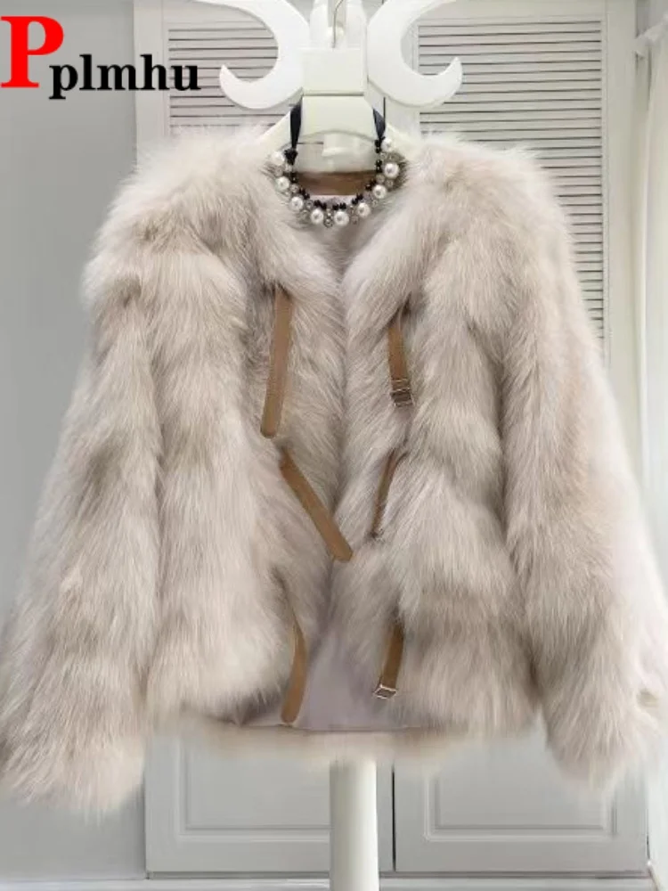 

Fur Warm Winter Cardigan Jackets Korean Fashion Baggy Short Chaquetas Streetwear Women's Casual Loose Tops Jaquetas Casaco