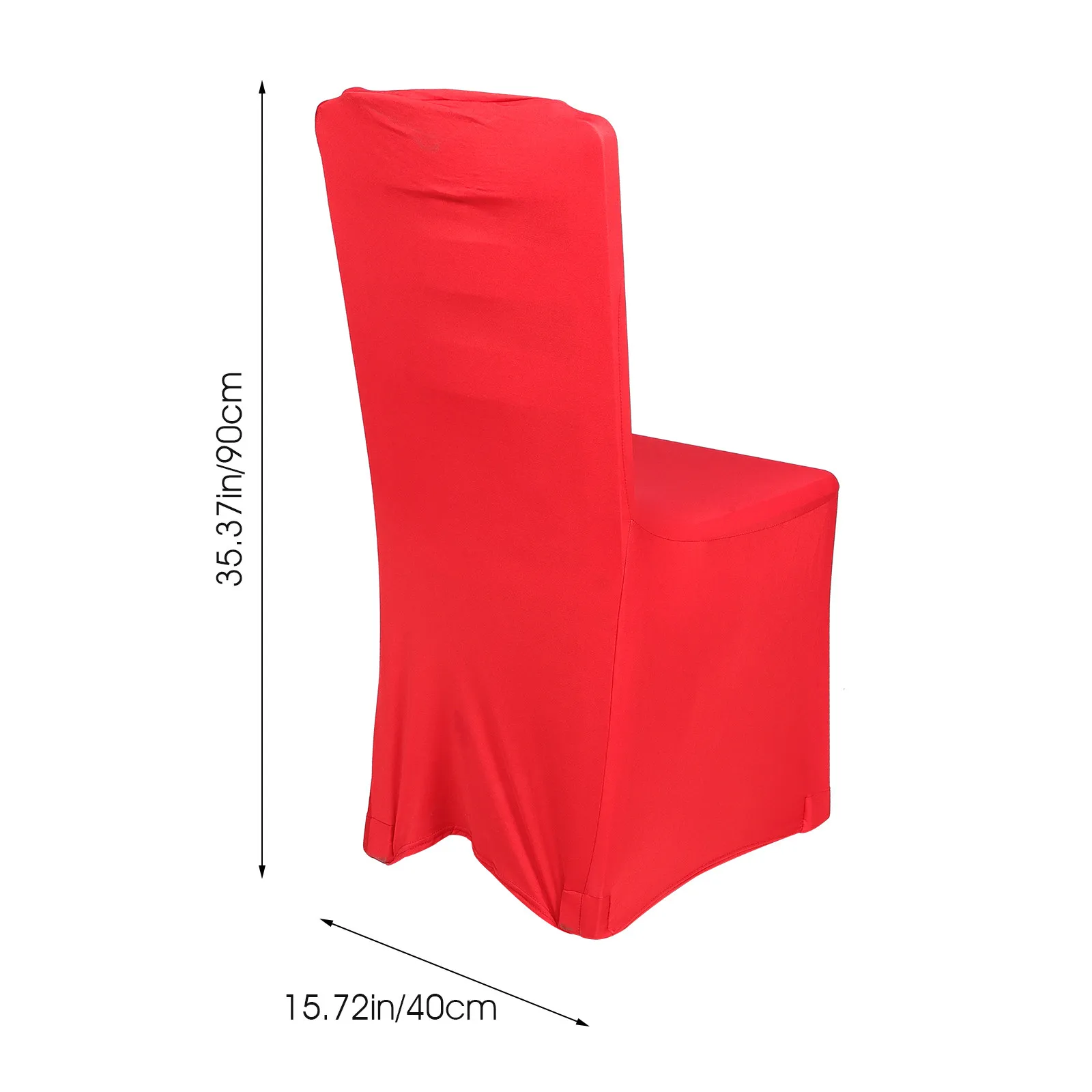2Pcs Waterproof Stretch Chair Covers Red Elastic Fitted Chair Covers for Wedding Party Decor Events Machine Washable Universal