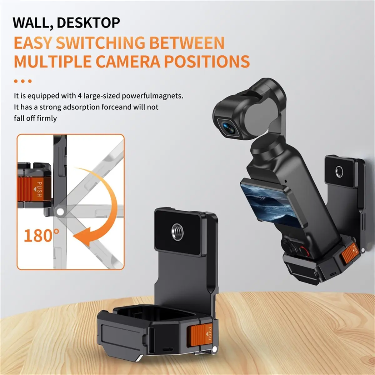 Promotion Magnetic Mount for Pocket 3 Camera Expansion Bracket Frame Desktop Mount Base Vlog Video Accessories
