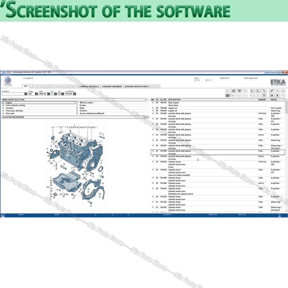 ETKA 8.2 VM tuning Auto car tools Repair Software etka V8.2 for A-udi for V-W Group Vehicles Electronic Parts Catalog Car tools