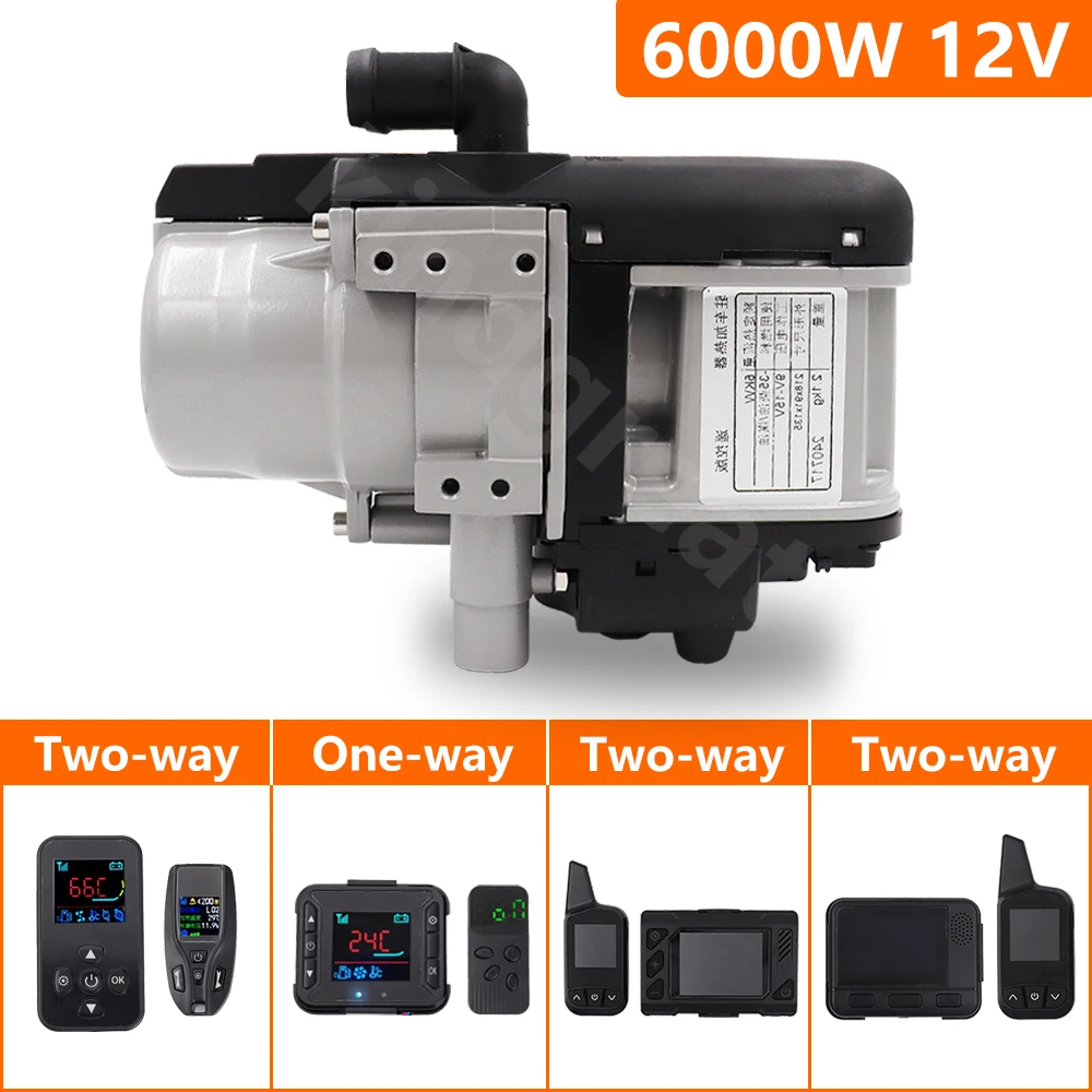 12V 6KW Diesel Fuel Liquid Heater Preheater Coolant Parking Heating Device with installation accessories For Trucks Van Car