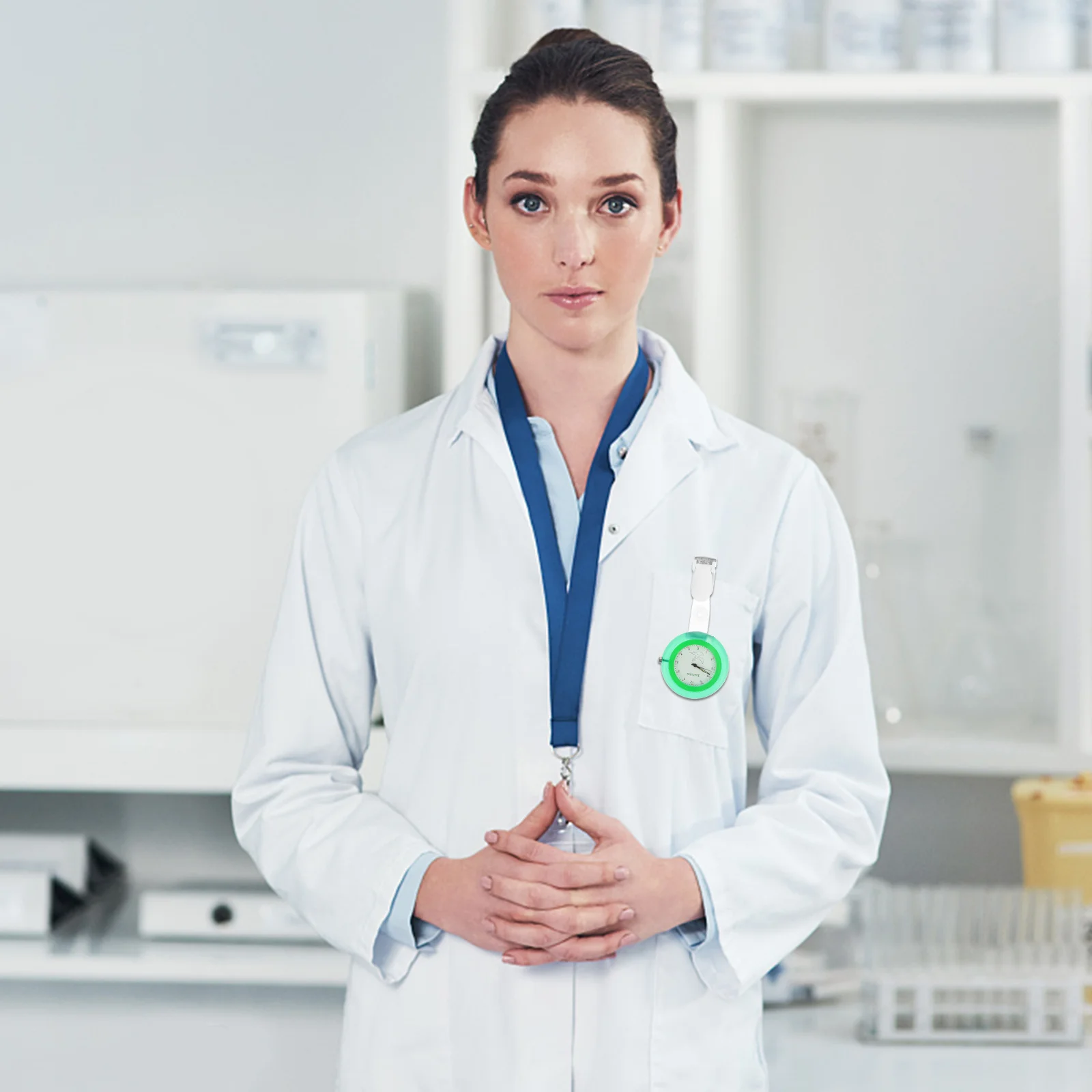 ساعة جيب كوارتز قوية للممرضات، نوع المشبك، ساعة معلقة، حركة دقيقة، هدية للممرضات، حمامة السلام و