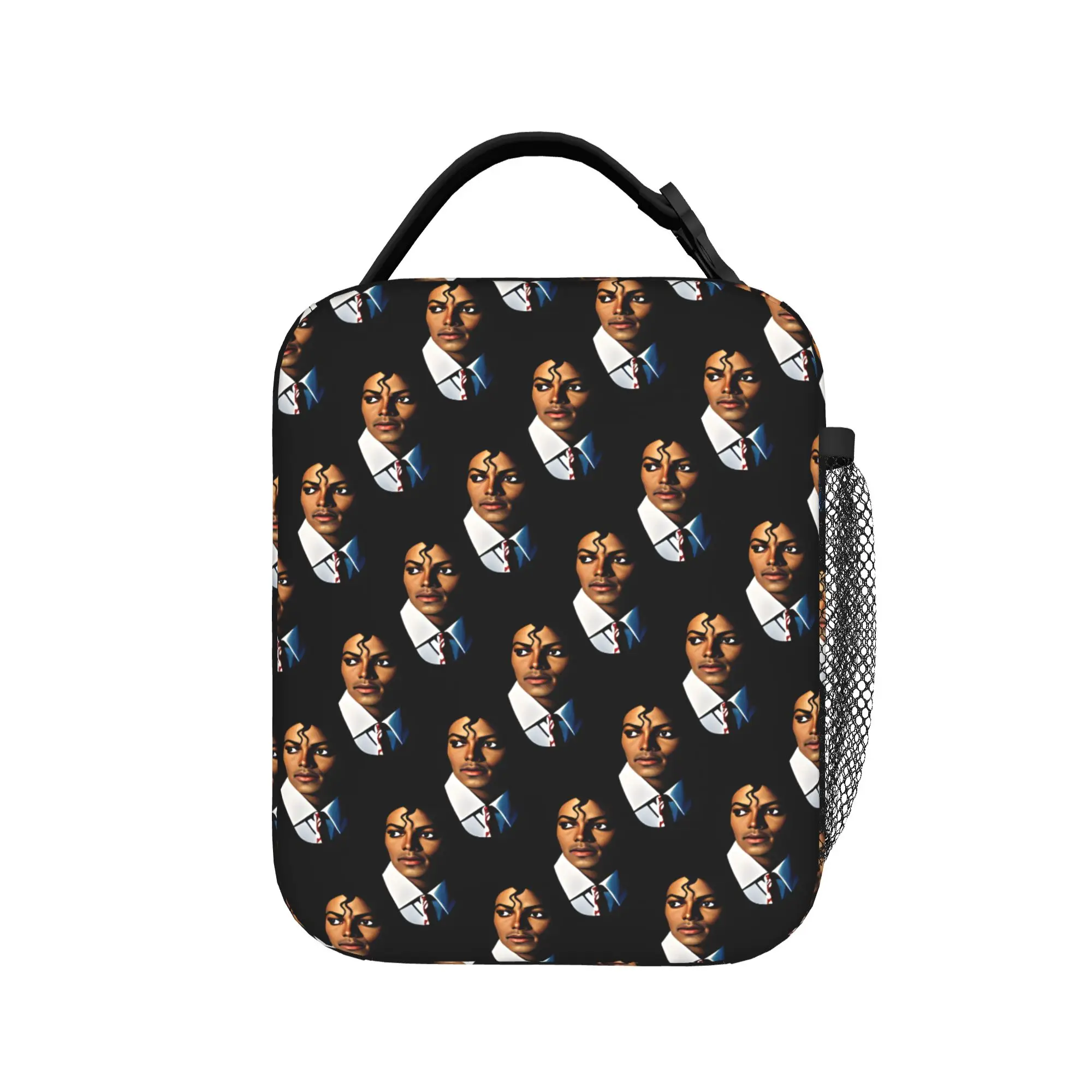 Michael Jackson King of Pop MJ Lunch Bag For Unisex Lunch Box Casual Travel Cooler Bag Portable Oxford Thermal Tote Handbags