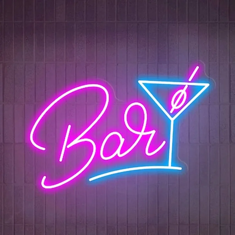 Bar Neon Cocktail Led Neon Sign Decor Custom Neon Light for Bar Disco Party Decoration Multicolor Bulb Night Light Lamp