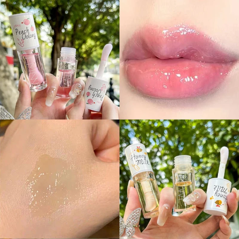 

Lip Essence Oil Honey Milk White Peach Oolong Repair Lighten Lip Wrinkles Long Lasting Moisturizes Plump Gloss Nourish Lip Care