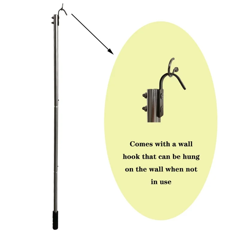 

Complete Ladder Pull Down System Kit Attic Stair Pull Kit, Includes 1 Attic Extension Rod Up To 40 Inches 1 Storage Hook-AA70