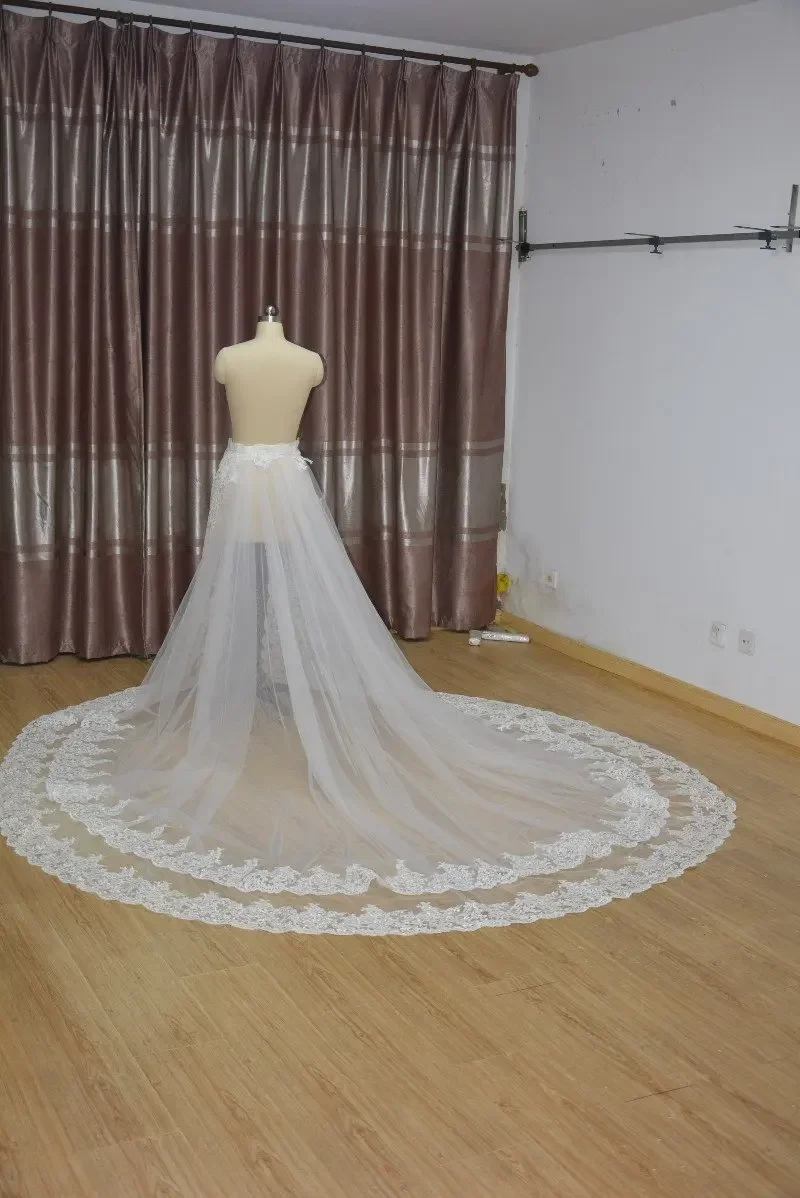 Saia de noiva removível, saia de renda removível, vestido de casamento para noivas