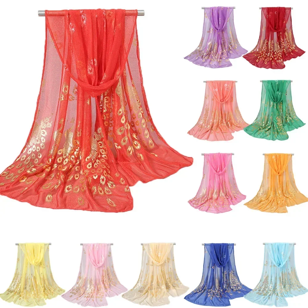 أنيقة أزياء المرأة الطاووس زهرة لحظة الحجاب وشاح طويل لينة رئيس التفاف شال الباشمينا شالات غطاء الأوشحة سرق 180*72 سنتيمتر #2