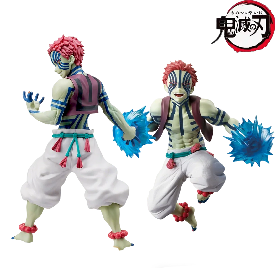 19cm Anime Figur Demon Slayer Figuren Slayer Akaza Puppe Figurine Krieger Actionfigur Modell Spielzeug Anime Modellfigur Auto-Dekoration