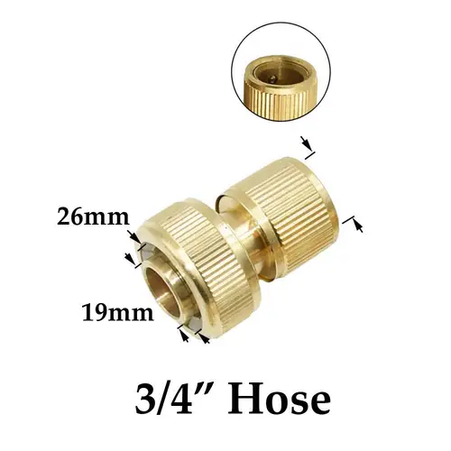 1/2'' 5/8" 3/4'' 1'' Brass Hose Quick Connector Water Stop Fitting Copper Thread Tap Coupling Garden Watering Gun Adapter - Image 12