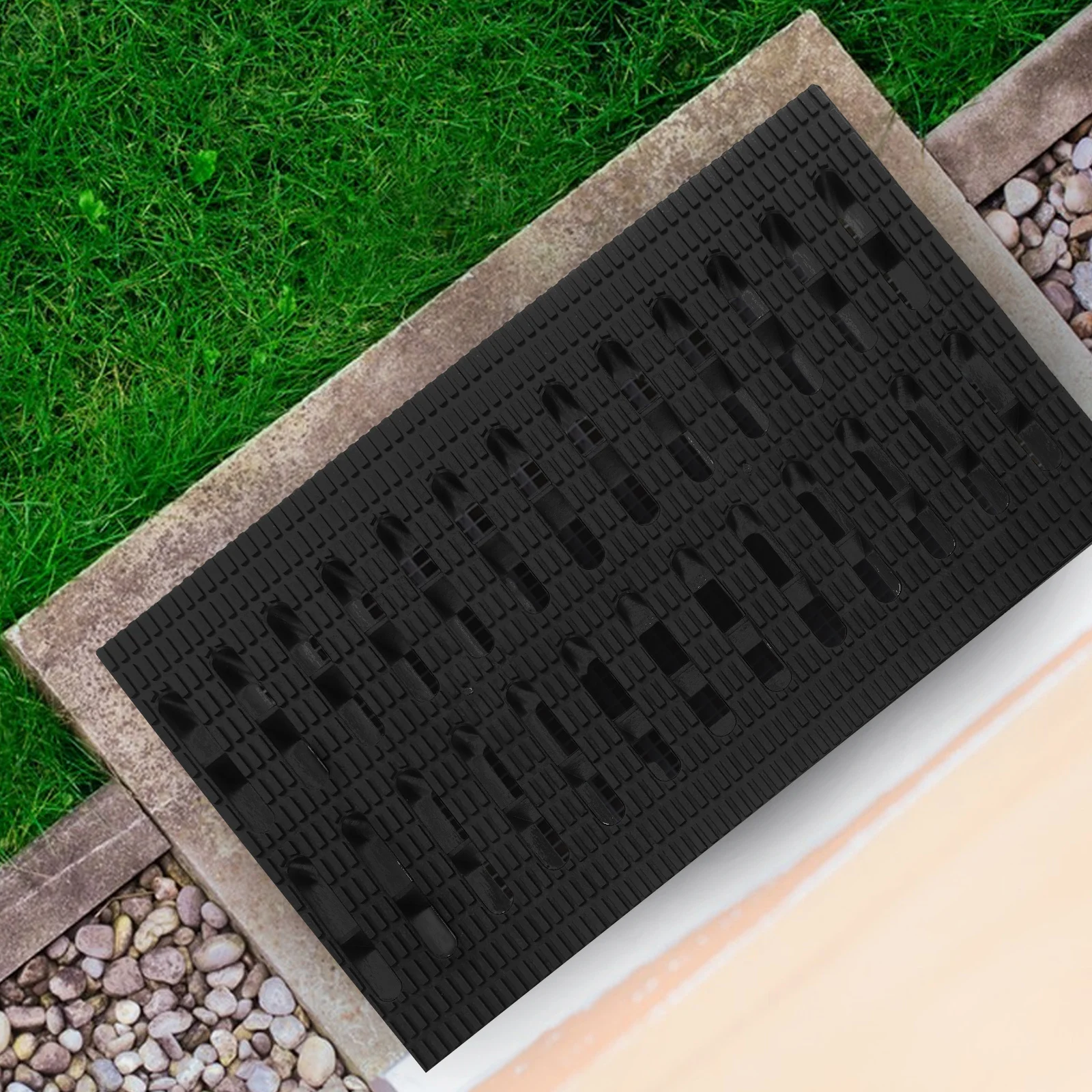 

Heavy Duty Plastic Drainage Grate Cover For Outdoor Garage Yard Garden Trench Grid Resistant To Deformation Long Lasting Sewer
