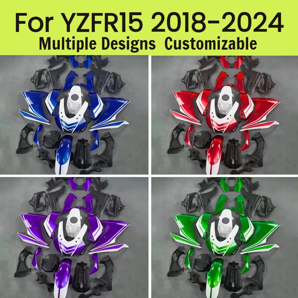 YZFR15 2018-2024 Fairings for Yamaha YZF R15 18-24 Customizable Injection Complete Motorcycle Plastic Component Fairing Kit