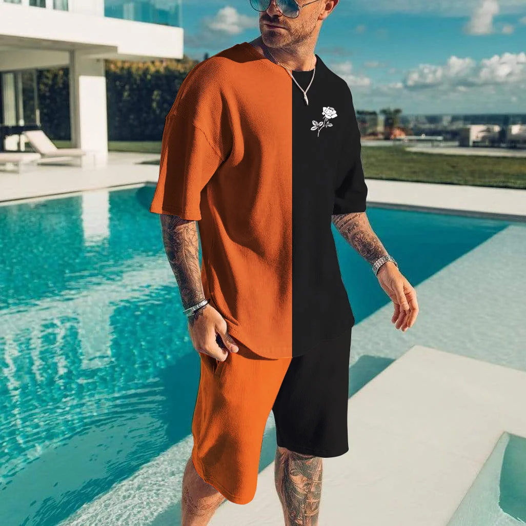 New Summer Men Suit abbigliamento da uomo 2 pezzi Outfit of Sportswear manica corta Streetwear t-shirt Set tuta da uomo Set stampa 3D