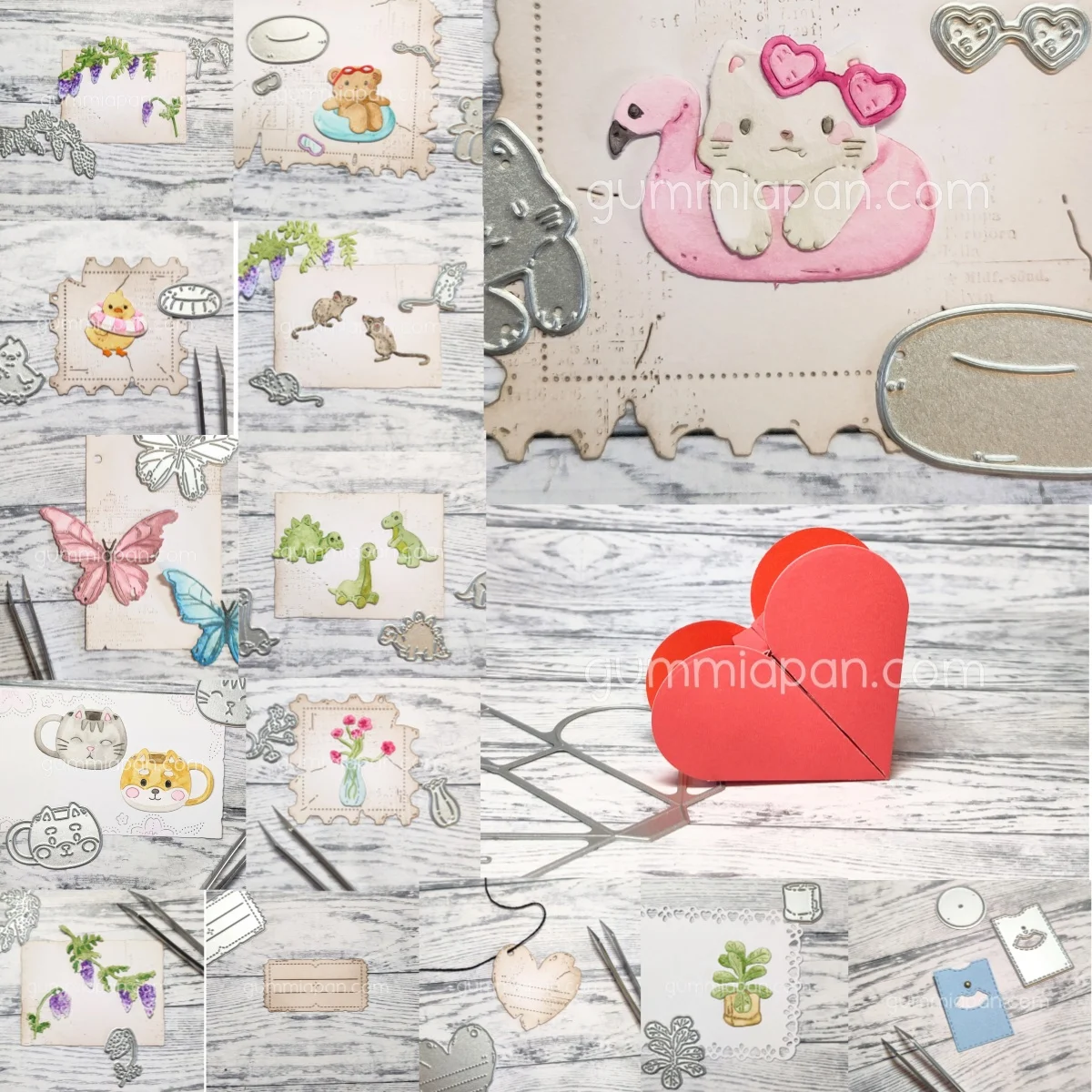 

April 2026 MINI Cat Vase Teacup Heart Metal Cutting Dies for DIY Making Card Scrapbook Embossed Paper Craft Template Decoration