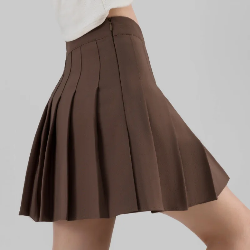 Anzug Stoff Anti-falten Falten Rock Frühling und Sommer frauen Hohe Taille College Stil Koreanische A-förmigen Mini rock