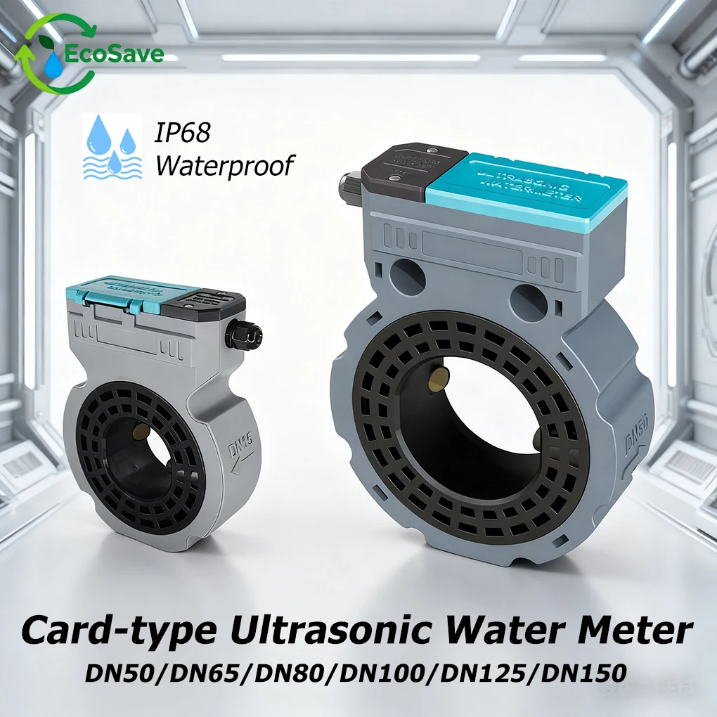 Card-type Ultrasonic Water Meter RS485 Wireless Remote Monitoring Intelligent Flow Meter for Pipeline Industrial Agriculture