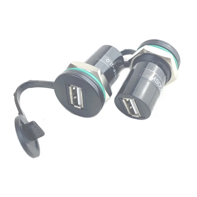 Panel Mount USB Female Socket Adapter U Disk Data Transfer Industrial Panel Mount Connector Electronic Equipment Wiring Parts