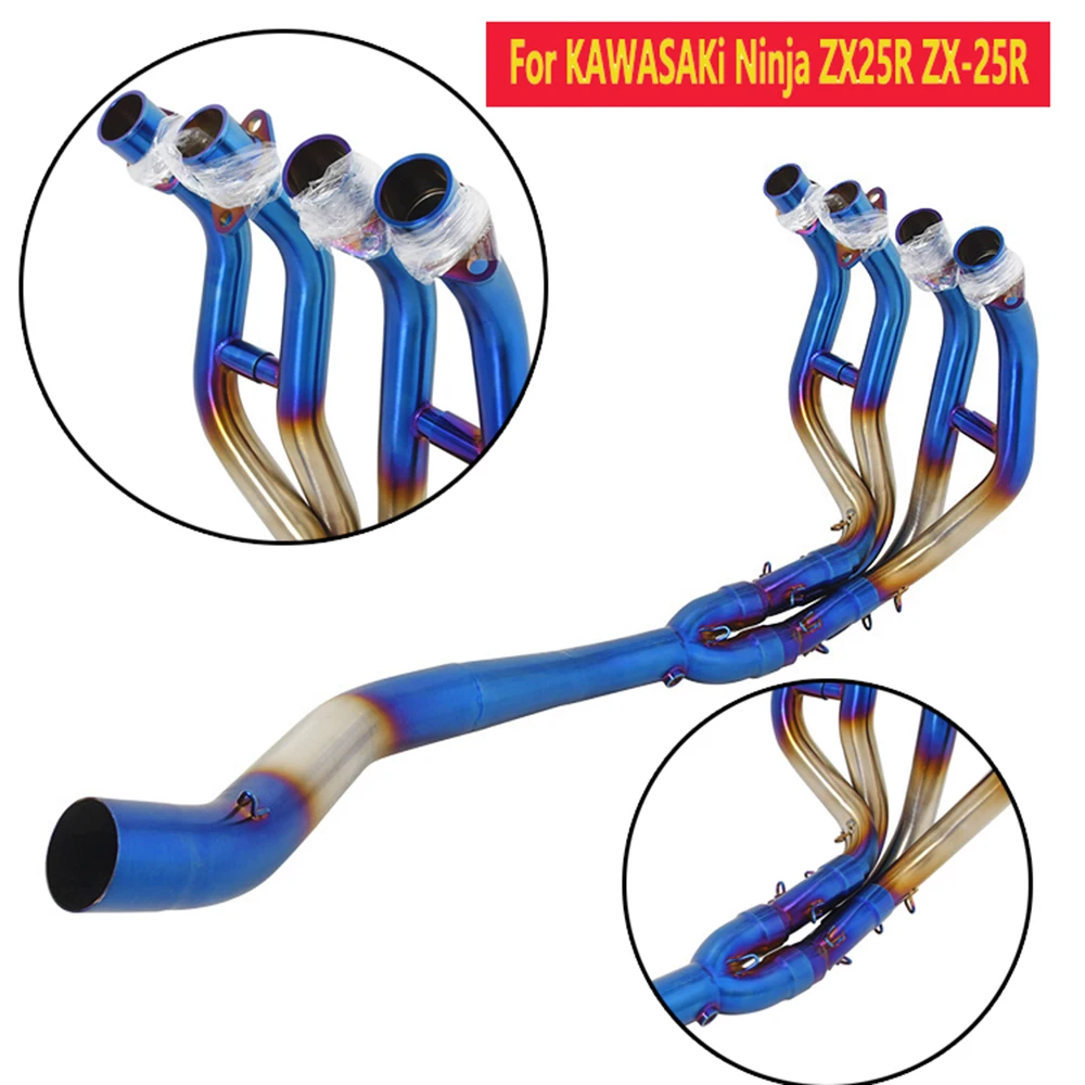 

Titanium Alloy Header Link Pipe 51mm Slip On Exhaust For KAWASAKi Ninja ZX25R ZX-25R Full System Motorcycle Exhaust 2020-2022