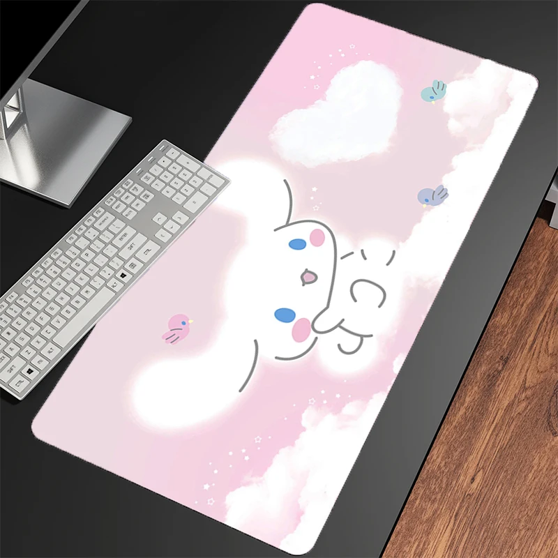 แผ่นรองเมาส์ซินนามอนโรล คาวาอิ ผู้เล่นอีสปอร์ตขนาดใหญ่ความเร็วมินิพีซีคอมพิวเตอร์คีย์บอร์ดแผ่นรองโต๊ะแล็ปท็อปอุปกรณ์เสริมสำหรับเล่นเกมแผ่นรองเมาส์